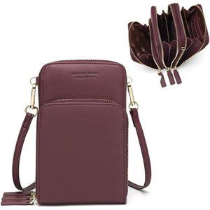 Small Crossbody Cell Phone Purse Women Mini Messenger Shoulder Handbag Wallet